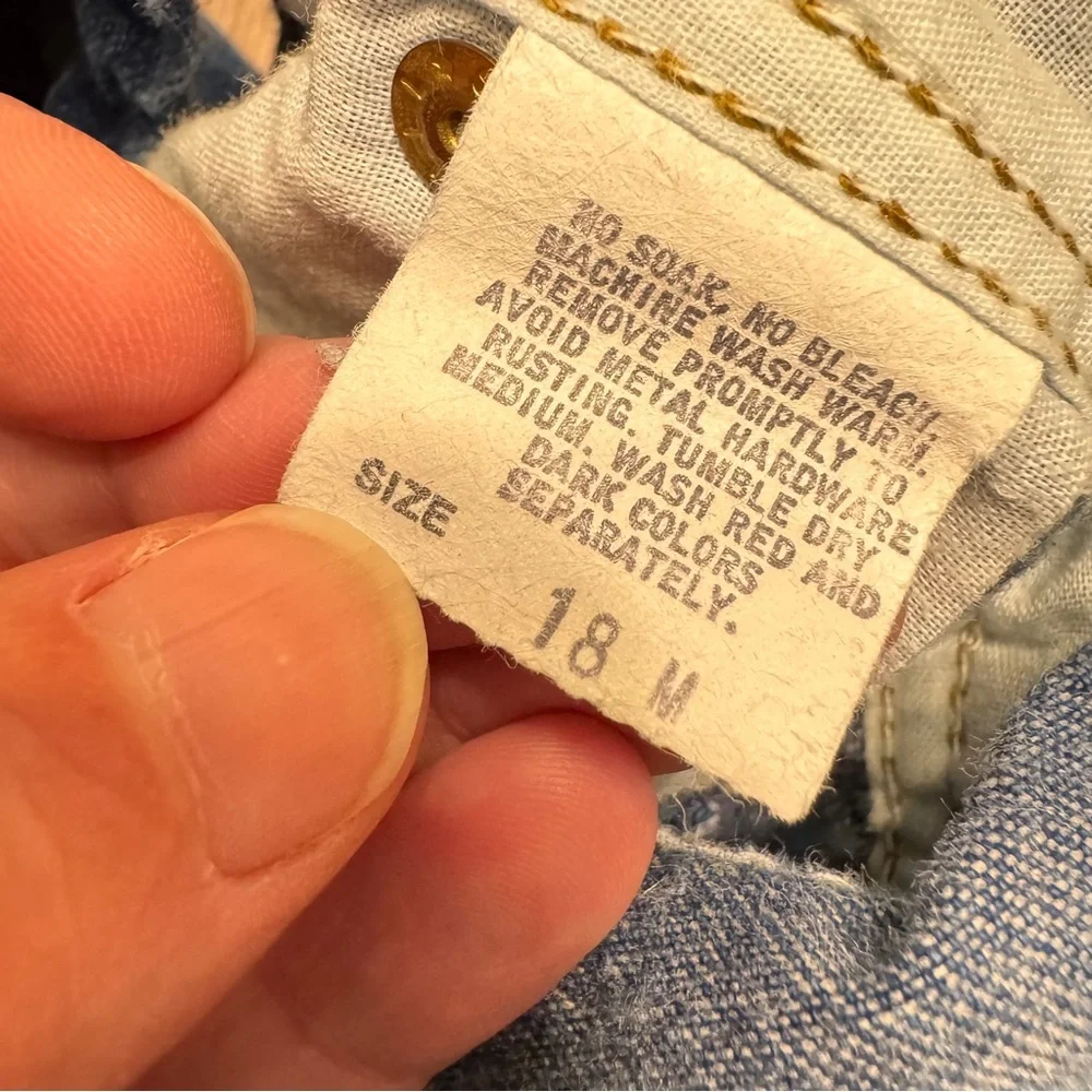 Vintage OshKosh B'gosh Blue Jean Cowboy Overalls 18 Months USA Farmer Ranch‎